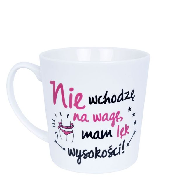 Kubek Nie wchodzÄ na wagÄ mam lÄk wysokoĹci